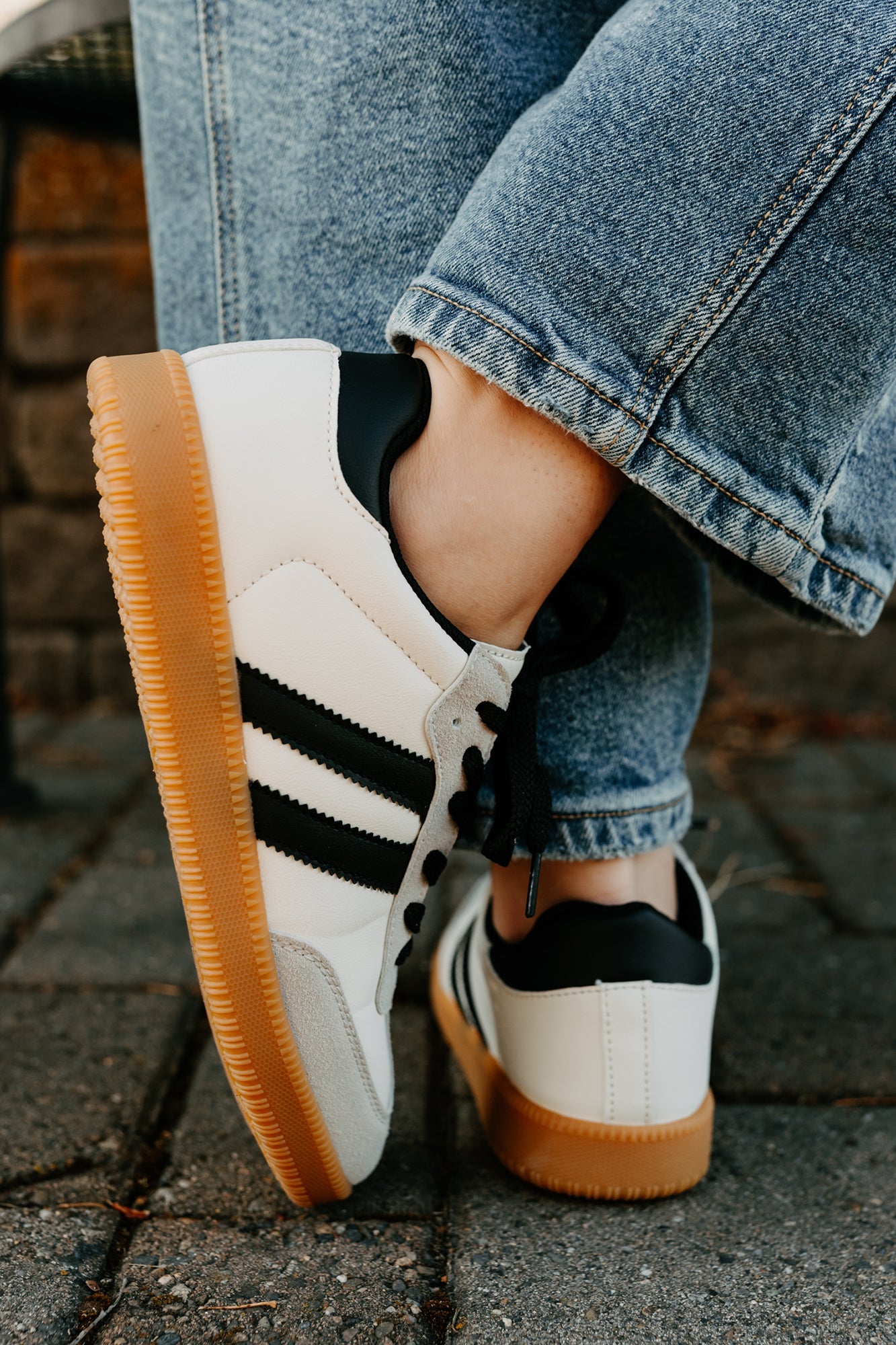 Vibes In Motion Lace-Up Platform Sneakers (Beige)