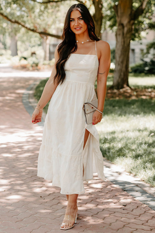 Soul Full Of Sunshine Floral Maxi Dress (Ivory)